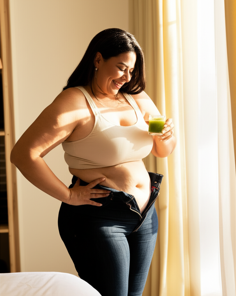 Mulher confiante com resultado visível após o Protocolo Hara Ativo